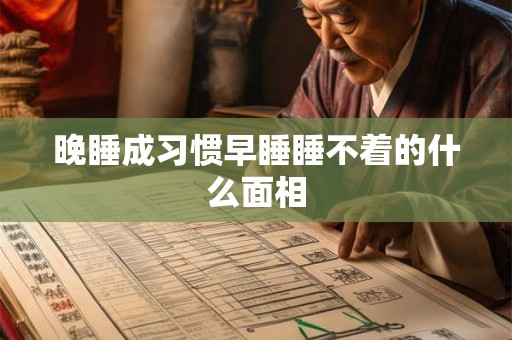 晚睡成习惯早睡睡不着的什么面相