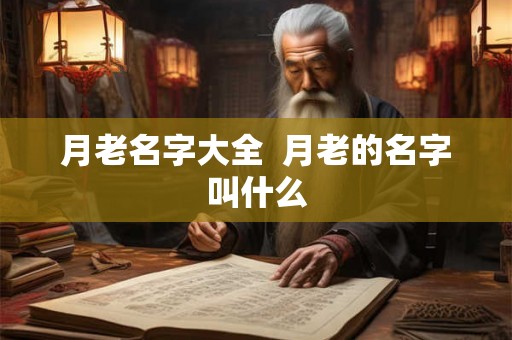 月老名字大全  月老的名字叫什么