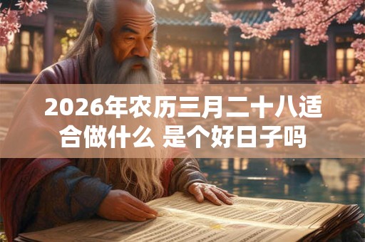 2026年农历三月二十八适合做什么 是个好日子吗