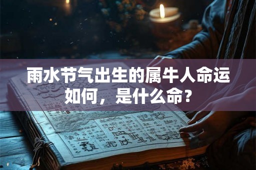 雨水节气出生的属牛人命运如何，是什么命？