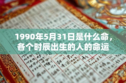 1990年5月31日是什么命，各个时辰出生的人的命运