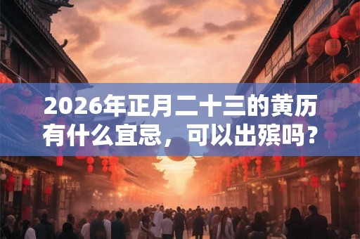 2026年正月二十三的黄历有什么宜忌，可以出殡吗？