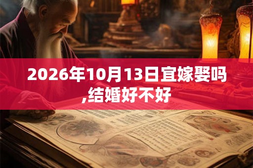 2026年10月13日宜嫁娶吗,结婚好不好