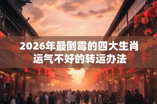 2026年最倒霉的四大生肖 运气不好的转运办法 2026年最倒霉的四大生肖 运气不好的转运办法