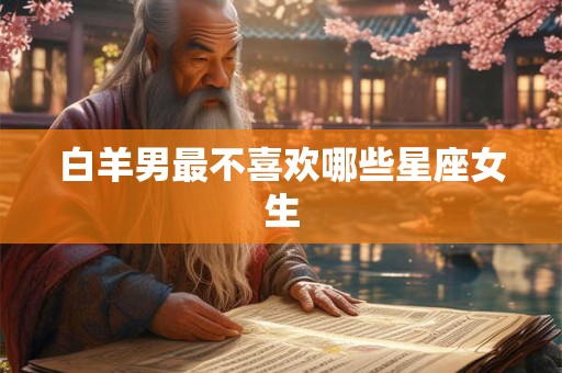 白羊男最不喜欢哪些星座女生