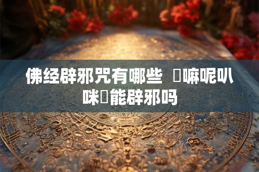 佛经辟邪咒有哪些  唵嘛呢叭咪吽能辟邪吗