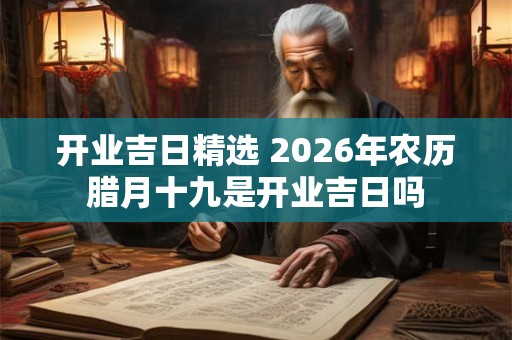 开业吉日精选 2026年农历腊月十九是开业吉日吗