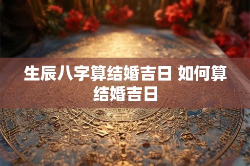 生辰八字算结婚吉日 如何算结婚吉日