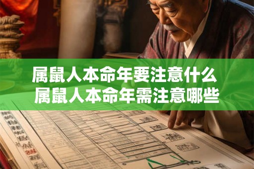 属鼠人本命年要注意什么 属鼠人本命年需注意哪些