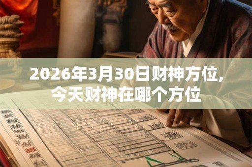 2026年3月30日财神方位,今天财神在哪个方位