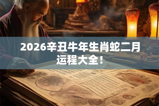 2026辛丑牛年生肖蛇二月运程大全！