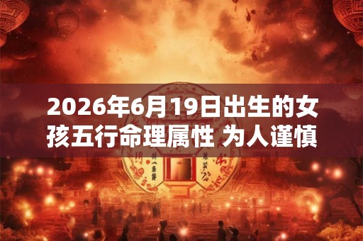 2026年6月19日出生的女孩五行命理属性 为人谨慎心思细腻