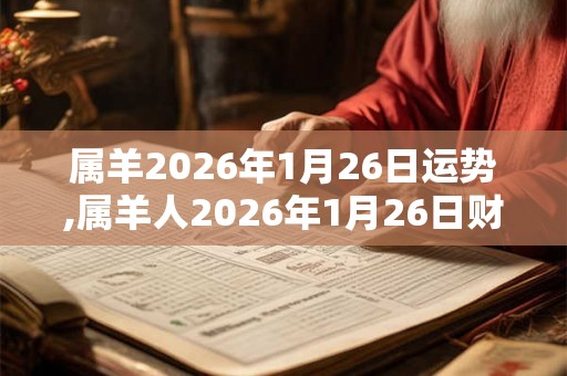 属羊2026年1月26日运势,属羊人2026年1月26日财运,生肖羊2026年1月26日运势