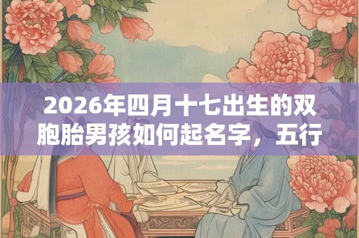 2026年四月十七出生的双胞胎男孩如何起名字，五行属什么
