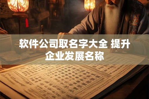 软件公司取名字大全 提升企业发展名称