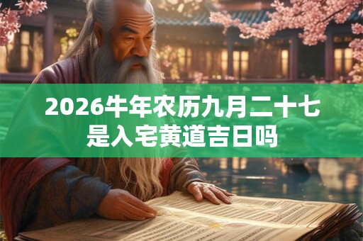 2026牛年农历九月二十七是入宅黄道吉日吗