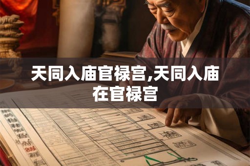 天同入庙官禄宫,天同入庙在官禄宫