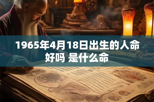 1965年4月18日出生的人命好吗 是什么命