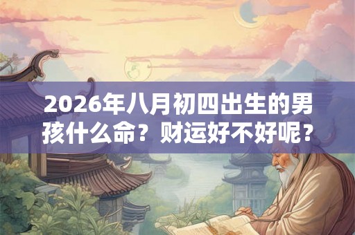 2026年八月初四出生的男孩什么命？财运好不好呢？