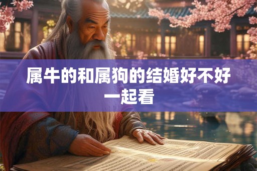 属牛的和属狗的结婚好不好一起看
