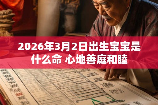 2026年3月2日出生宝宝是什么命 心地善庭和睦 2026年3月2日出生宝宝是什么命 心地善庭和睦