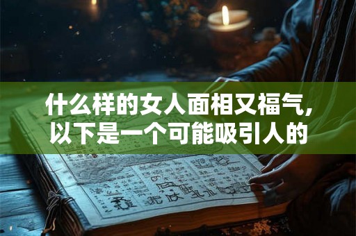什么样的女人面相又福气,以下是一个可能吸引人的