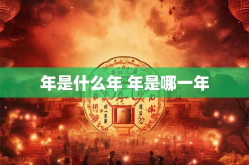 年是什么年 年是哪一年