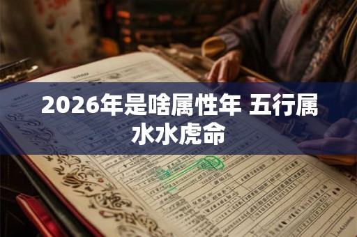 2026年是啥属性年 五行属水水虎命