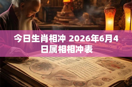 今日生肖相冲 2026年6月4日属相相冲表