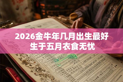 2026金牛年几月出生最好 生于五月衣食无忧
