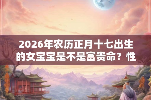 2026年农历正月十七出生的女宝宝是不是富贵命？性格详解