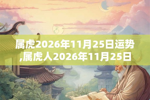 属虎2026年11月25日运势,属虎人2026年11月25日财运,生肖虎2026年11月25日运势 属虎2026年11月25日运势,属虎人2026年11月25日财运,生肖虎2026年11月25日运势