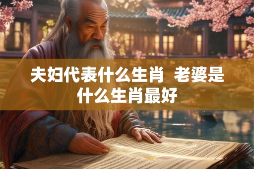 夫妇代表什么生肖 老婆是什么生肖最好 夫妇代表什么生肖 老婆是什么生肖最好