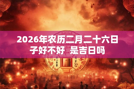 2026年农历二月二十六日子好不好  是吉日吗