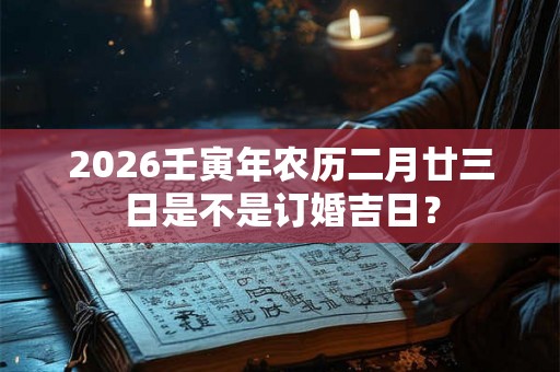 2026壬寅年农历二月廿三日是不是订婚吉日? 2026壬寅年农历二月廿三日是不是订婚吉日?