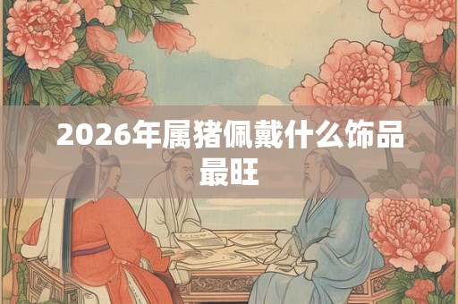 2026年属猪佩戴什么饰品最旺