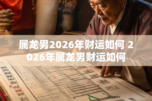 属龙男2026年财运如何 2026年属龙男财运如何