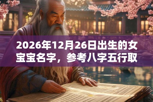 2026年12月26日出生的女宝宝名字，参考八字五行取名
