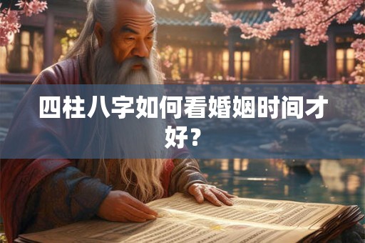 四柱八字如何看婚姻时间才好? 四柱八字如何看婚姻时间才好?