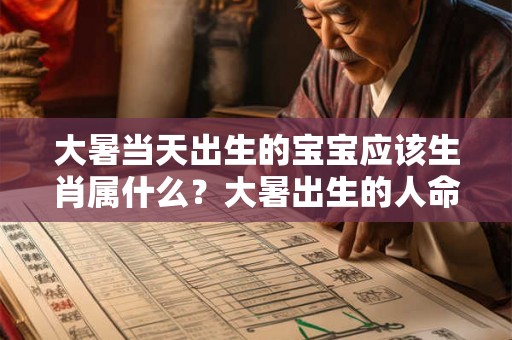 大暑当天出生的宝宝应该生肖属什么？大暑出生的人命运