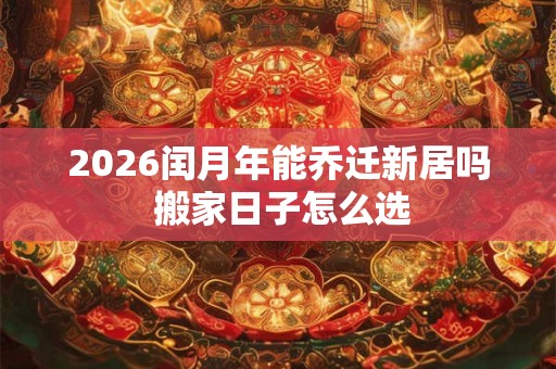 2026闰月年能乔迁新居吗 搬家日子怎么选 2026闰月年能乔迁新居吗 搬家日子怎么选
