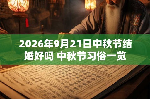 2026年9月21日中秋节结婚好吗 中秋节习俗一览