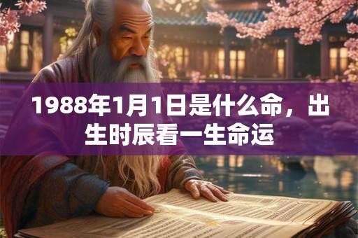 1988年1月1日是什么命,出生时辰看一生命运 1988年1月1日是什么命,出生时辰看一生命运