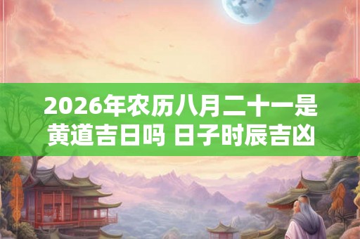 2026年农历八月二十一是黄道吉日吗 日子时辰吉凶