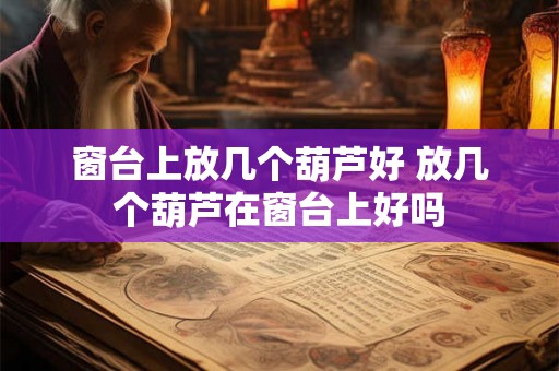 窗台上放几个葫芦好 放几个葫芦在窗台上好吗