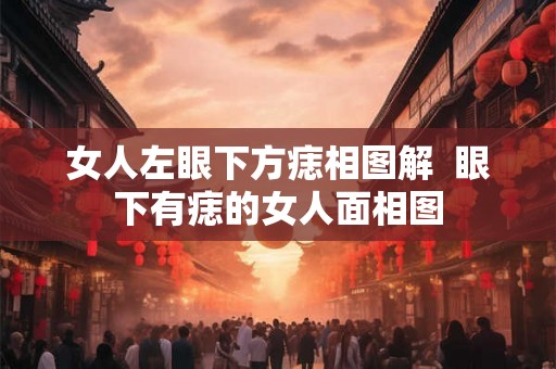 女人左眼下方痣相图解  眼下有痣的女人面相图