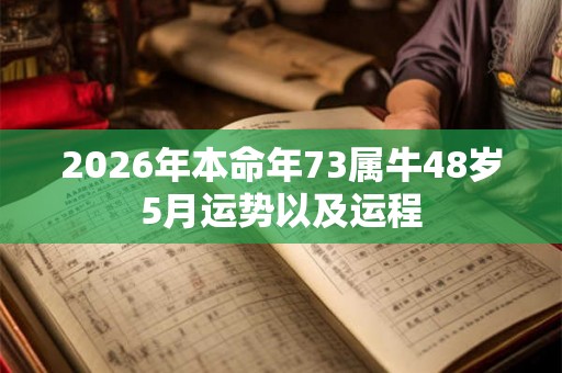 2026年本命年73属牛48岁5月运势以及运程 2026年本命年73属牛48岁5月运势以及运程