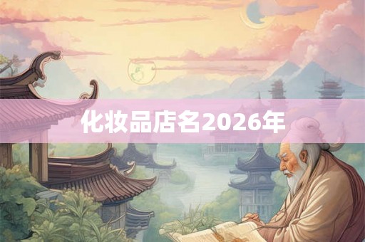 化妆品店名2026年