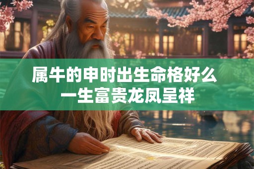 属牛的申时出生命格好么 一生富贵龙凤呈祥