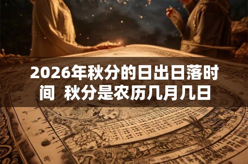 2026年秋分的日出日落时间  秋分是农历几月几日